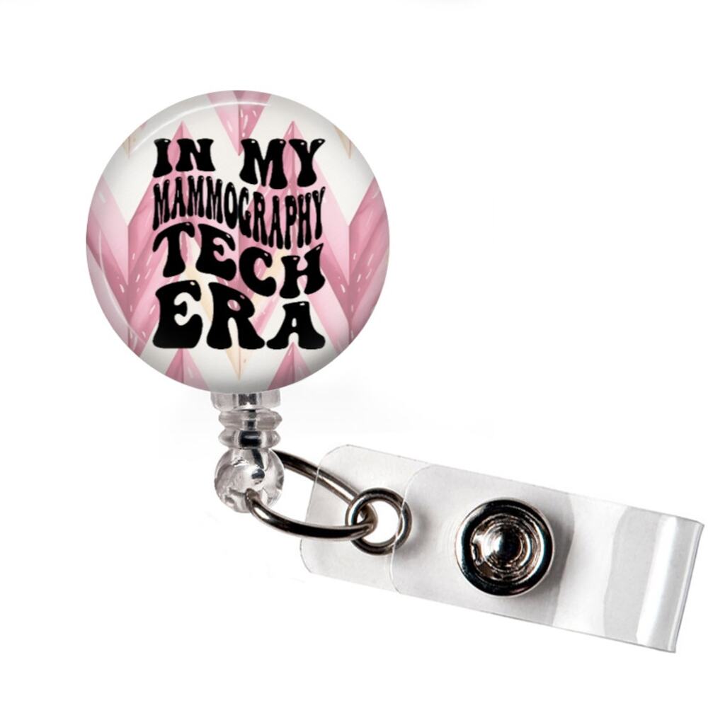 Badge Reel Mammography Technologist Mammo Tech Era Retractable ID Holder